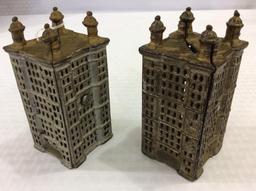 Lot of 2 Tall Bank Building Banks