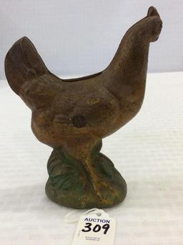 Iron Chicken Bank (Approx. 6 Inches