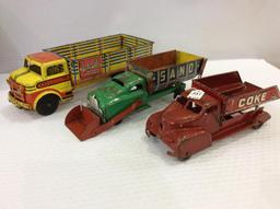 Lot of 3 Various Toy Trucks (Rougher Condition