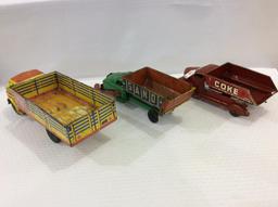 Lot of 3 Various Toy Trucks (Rougher Condition