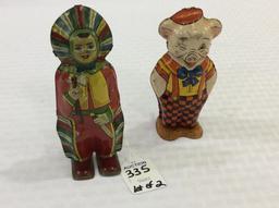 Lot of 2 Sm. Tin Wind Ups Including Chein Pig