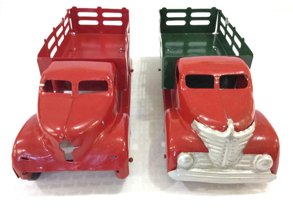 Lot of 2 Toy Trucks (Re-Painted) missing front