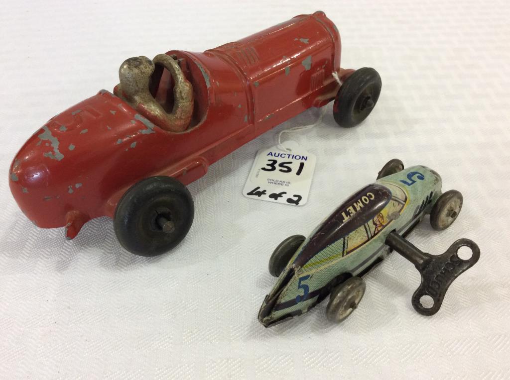 Lot of 2 Race Cars Including Metal Hubley w/