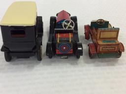 Lot of 3 Tin Friction Toy Cars Including