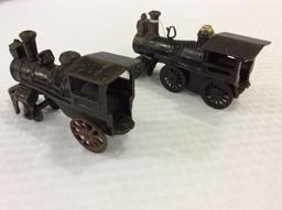 Lot of 3 Iron Train Pieces Including 2 Locomotives