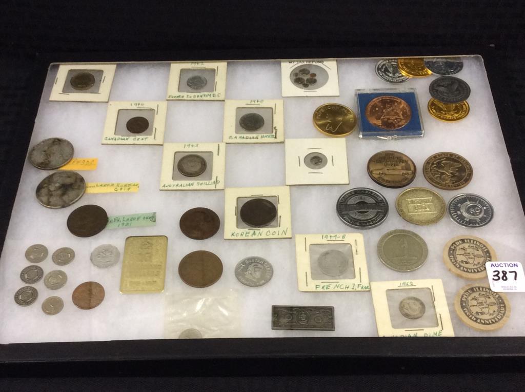 Collection of Foreign Coins & Tokens