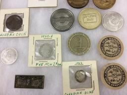 Collection of Foreign Coins & Tokens