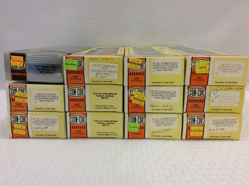 Lot of 12 Con-Cor HO Scale Freight Cars-NIB