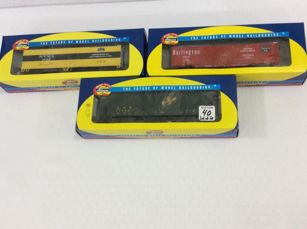 Lot of 6 Athearn HO Scale Various Train Cars-NIB