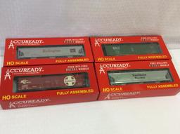 Lot of 9 Accuready HO Scale Train Cars-NIB