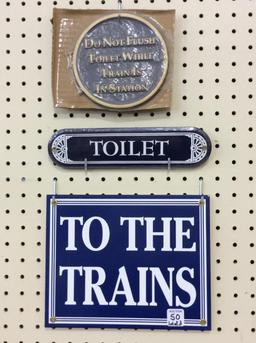 Lot of 3 Sm. Contemp. Signs Including