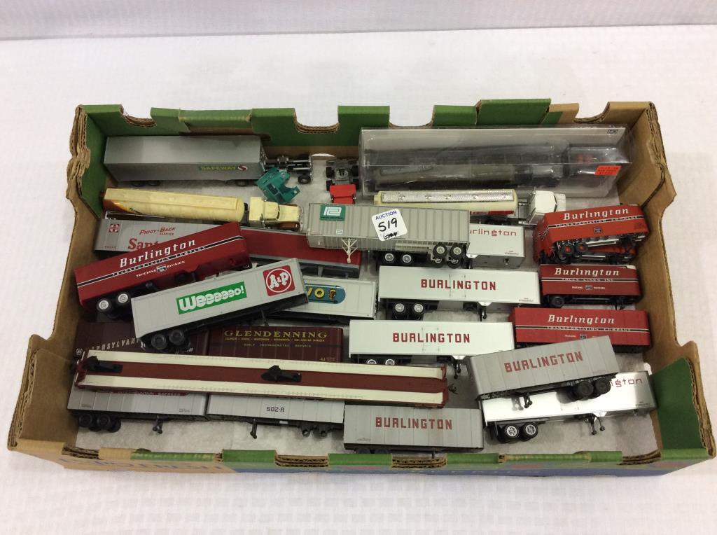 Group of Various HO Scale Train Cars