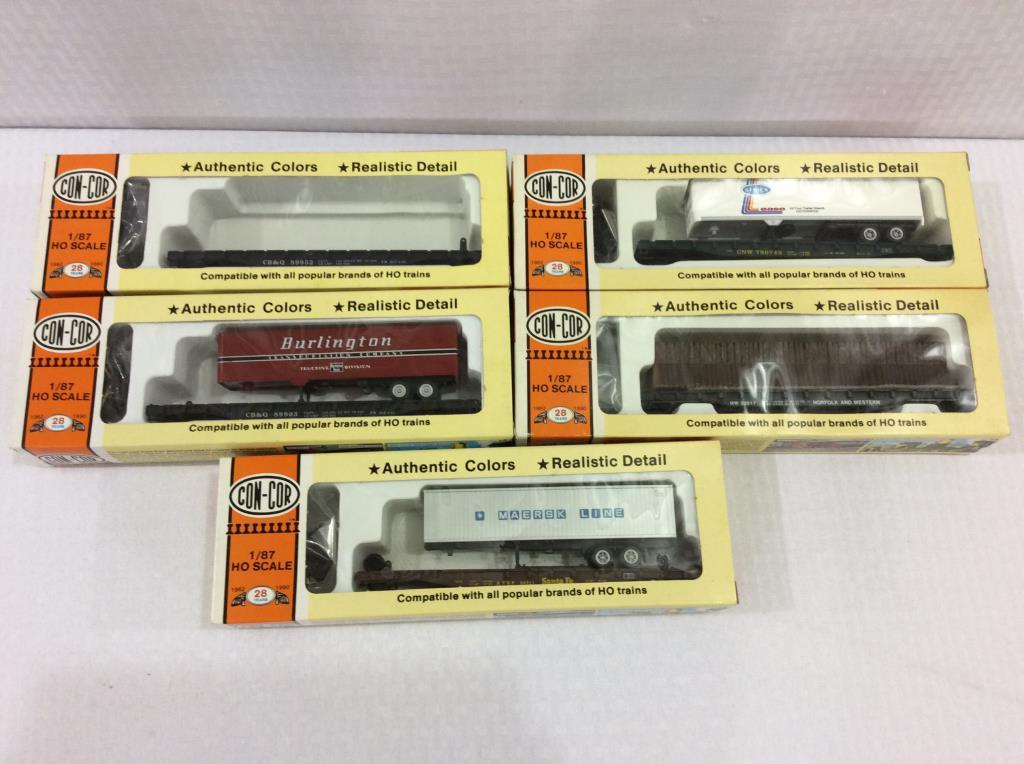 Lot of 11 Con-Cor Ho Scale Train Cars in Boxes