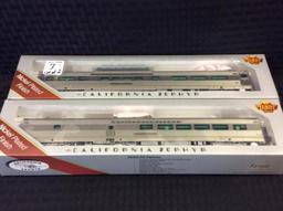 Lot of 2 HO Scale California Zephyr Cars-NIB