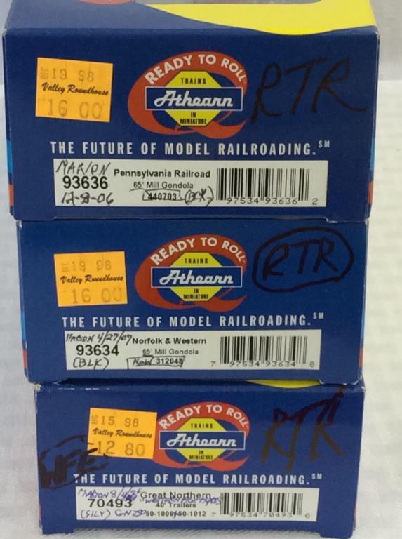 Lot of 6 Athearn HO Scale Train Cars-NIB