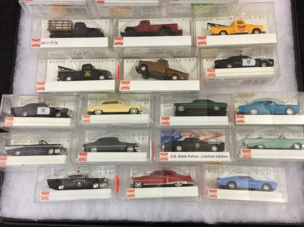 Lot of 28 Busch-Made in Germany 1:87th Scale