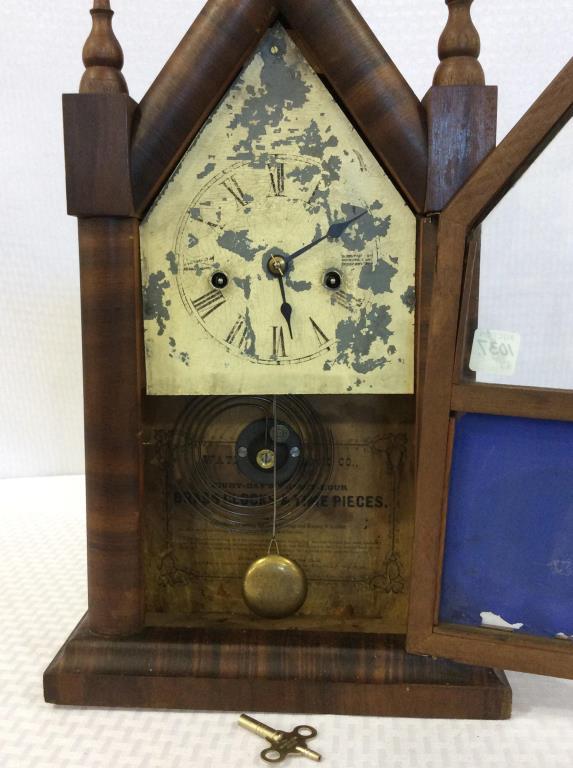 Waterbury Keywind Steeple Clock