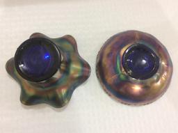 Lot of 2 Sm. Carnival Glass Pieces Including