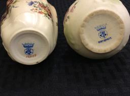 Lot of 2 Floral Decorated Sugar Shakers