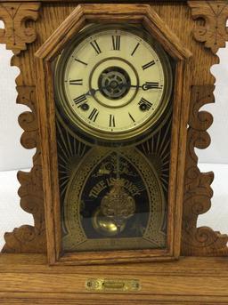 Ornate Kitchen Clock w/ Etched Tablet-Time is