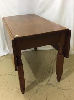 Wood Drop Leaf Table (Approx. 27 Inches Tall