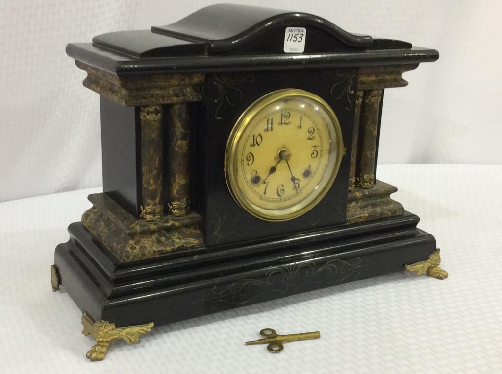 New Haven Keywind Mantle Clock w/ Key