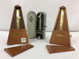 Set of 3 Metronomes Including 2-Seth Thomas