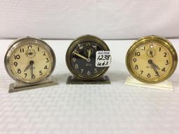 Lot of 3 Westclox Baby Ben Alarm Clocks