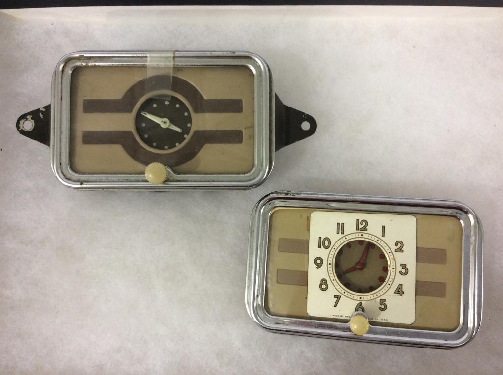 Lot of 2 Westclox Car Clocks