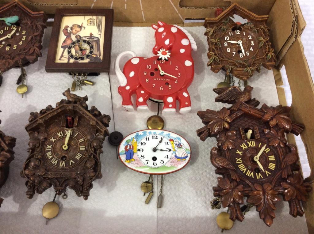 Lot of 8 Sm. Clocks Including