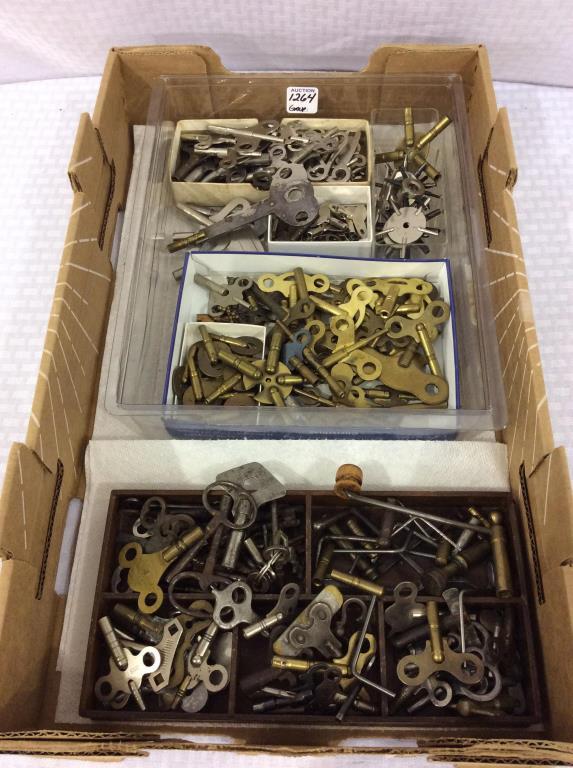 Box of Various Clock Keys