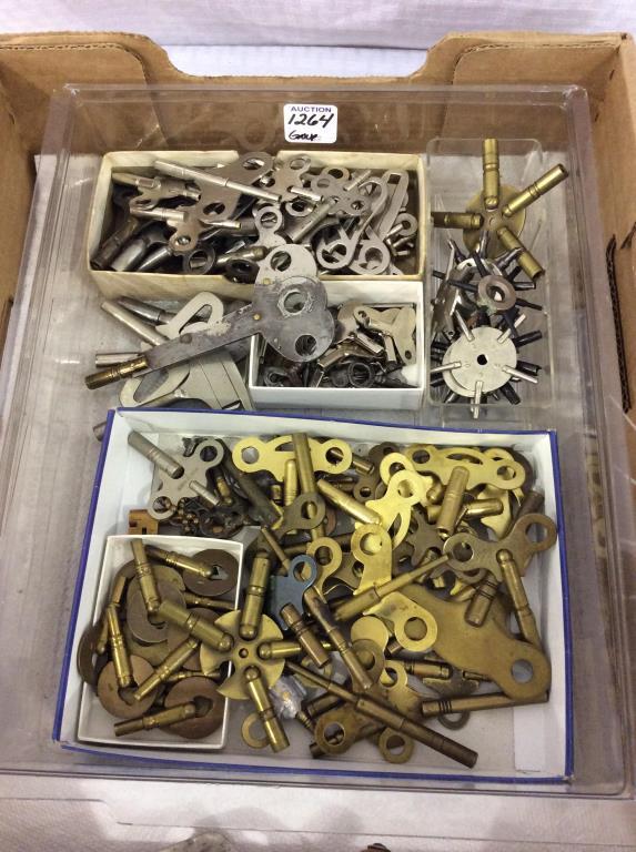 Box of Various Clock Keys