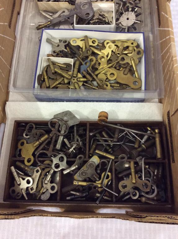 Box of Various Clock Keys