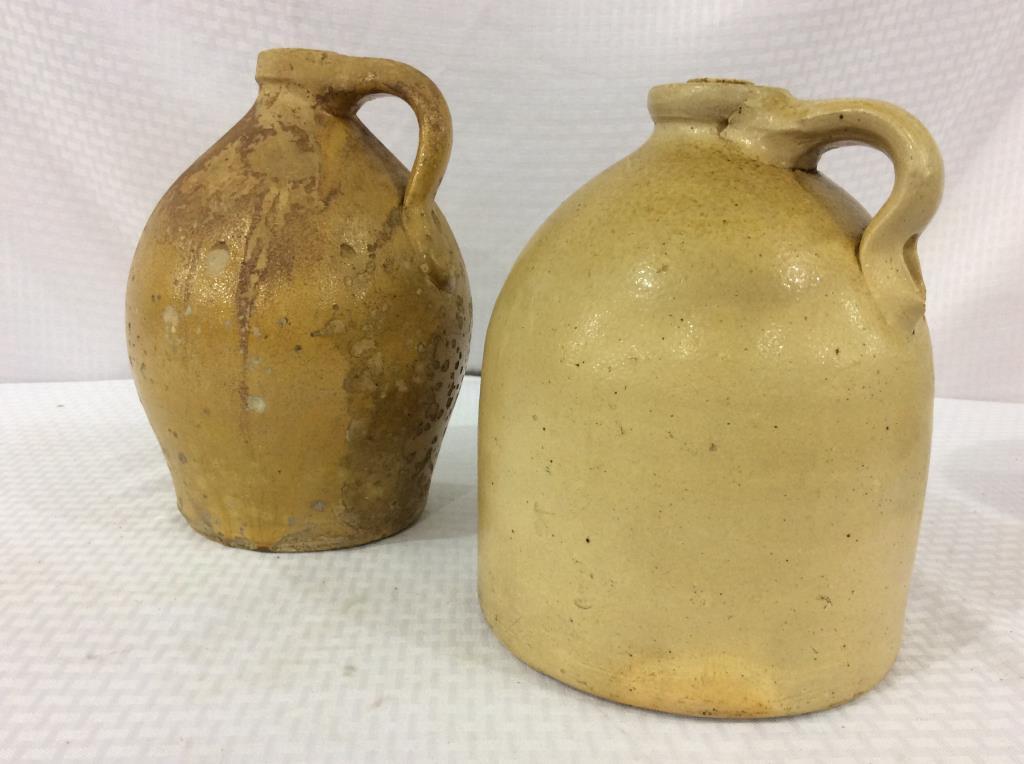 Lot of 2 Antique Stoneware One Gal. Jugs