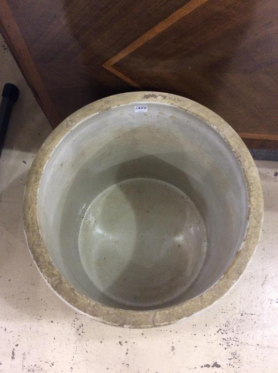 12 Gal Stoneware Crock Front Marked