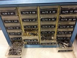 Lot of 2 Bins w/ Various Nuts, Screws, Chains,