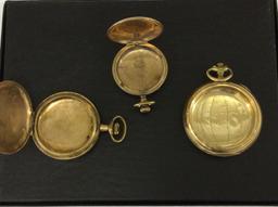 Lor of 3 Empty Pocket Watch Cases including
