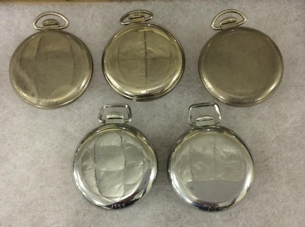 Lot of 5 Open Face Pocket Watches Including