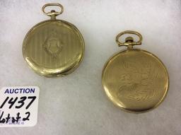 Lot of 2 Open Face Elgin Pocket Watches