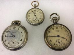 Lot of 4 Open Face Pocket Watches Including