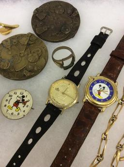 Lg. Group of Trinkets & Watches Including St. Lous