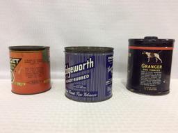 Lot of 3 Adv. Tobacco Tins Including