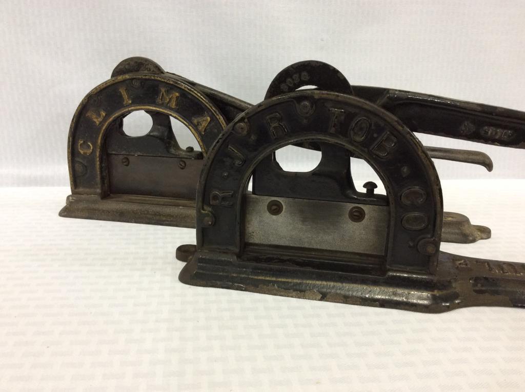 Lot of 2 Iron Tobacco Cutters Brown's Mule