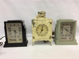 Lot of 5 Various Clocks Mostly Electric