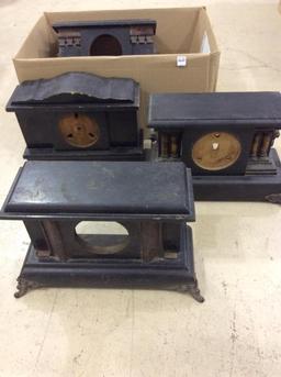 Box of Mantle Clock Cases Only