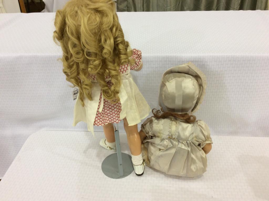 Lot of 2 Vintage Ideal Dolls 20 and 22 inches tall