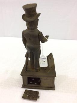 Metal US Uncle Sam Type Mechanical Bank