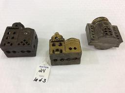 Lot of 3 Sm. Iron Bank & Building Banks