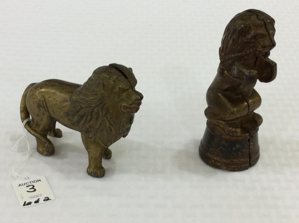 Lot of 2 Iron Lion Banks