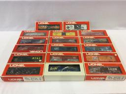 Lot of 17 Lionel O-Gauge Box Cars in Boxes